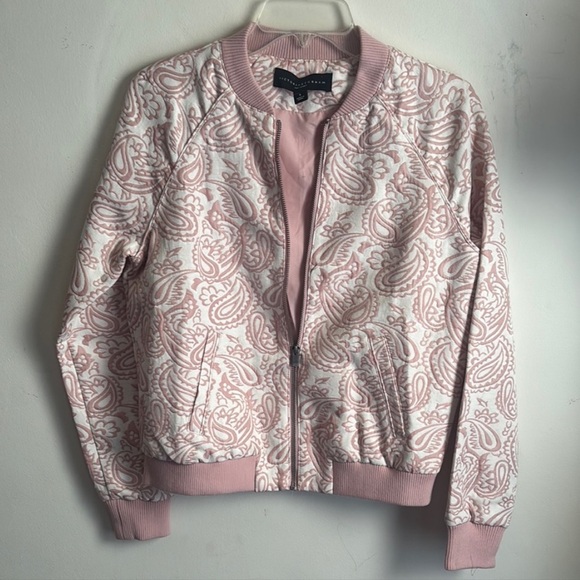 Victoria Beckham x Target | Pale Pink paisley Bomber Sz S - Picture 4 of 6
